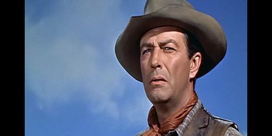 Robert Taylor as Steve Sinclair, doing his best to raise a hot-headed younger brother in Saddle the Wind (1958)