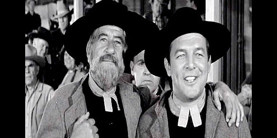 Robert Warwick as Brother Abraham, welcoming Wilbert Clegg (Gordon Jones) in the fold in Shoot-out at Medicine Bend (1957)