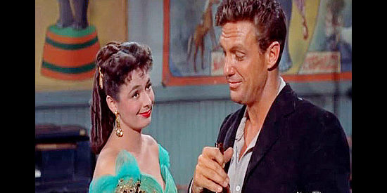 Ruth Roman as Boston Grant with her new Circus Tent partner Owen Pentecost in Great Day in the Morning (1956)