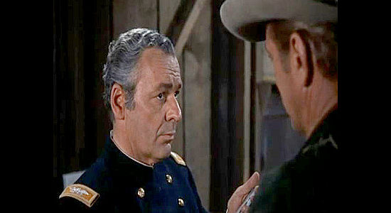 Wilton Graff as Col. George Sharpe, the officer who hatches the plan that puts Kearney in danger in Springfield Rifle (1952)