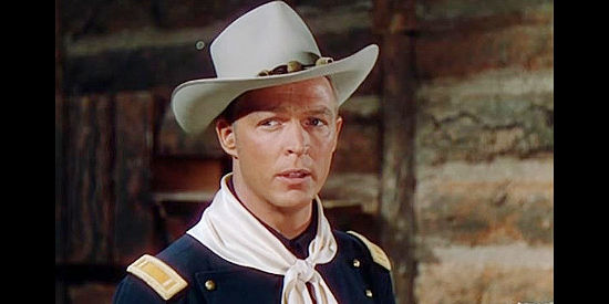 Alex Nicol as Lt. Rob Dancy, looking for another Indian fight to satisfy his lust for killing in Tomahawk (1951)