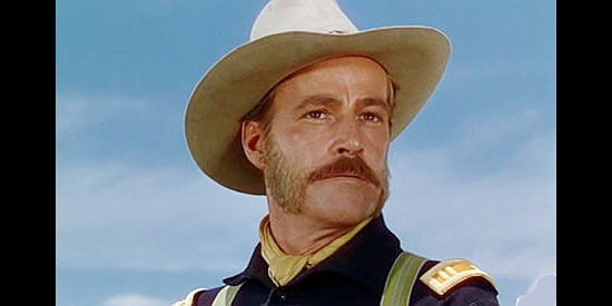 Arthur Space as Capt. Fetterman, contemplating chasing a Sioux war party, though warned not to in Tomahawk (1951)