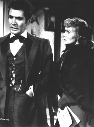 Gene Barry as Johnny Kisco and Rhonda Fleming as Kathie Edmonds in Those Redheads from Seattle (1953)