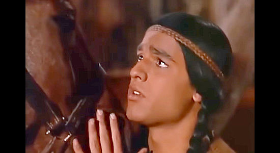 Sal MIneo as White Bull, briefly reunited with Tonka at the cavalry post in Tonka (1956)