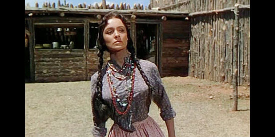 Susan Cabot as Monahseetah, younger sister of Jim Bridger's late wife in Tomahawk (1951)