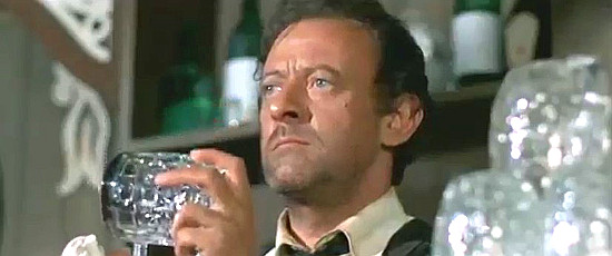 Aldo Barberito as Angelo, the bartender in Sartana's Here, Trade Your Pistol for a Coffin (1972)