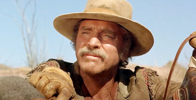 Burt Lancaster as McIntosh, the cavalry scout in Ulzana's Raid (1972).