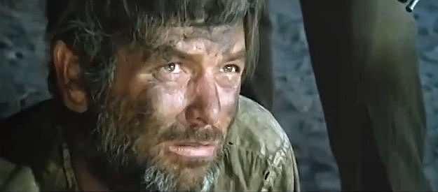 David Janssen as Macho Callahan, pleading for mercy as a prisoner of war in Macho Callahan (1970)