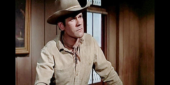Don Murray as Tod Lohman, a young man trying his best to avoid killing while dealing with a vengeful cattle king in From Hell to Texas (1958)
