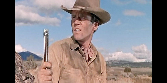 Don Murray as Tod Lohman, on a difficult trek to avoid Hunter Boyd and his men in From Hell to Texas (1958)