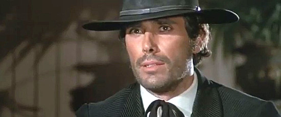 George Hilton as Sartana in Sartana's Here, Trade Your Pistol for a Coffin (1972)