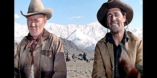 Harry Carey Jr. as Trueblood and Jerry Oddo as Morgan, two of Boyd's men on Lohman's trail in From Hell to Texas (1958)