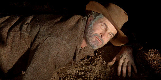 Jim Burk as Big Bart Johnson, once Judge Bean's enforcer, fallen on hard times in The Life and Times of Judge Roy Bean (1972)