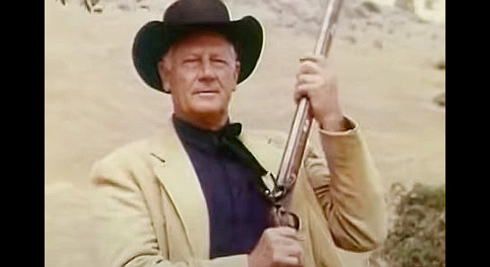 Joel McCrea as Pitcalin, remembering back to a turbulent time in his life in Cry Blood, Apache (1970)