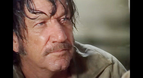 Richard Boone as Madron, finding himself caring about Sister Mary in Madron (19700