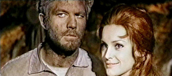Richard Harrison as Rocco Barret and Spela Rozin (Sheyla Rosin) as Jane, hoping for a brighter future in Vengeance (1968)