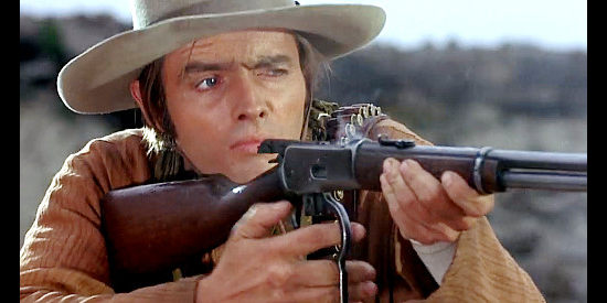 Richard Jordan as R.L. Davis, the hotshot among Tanner's hired guns in Valdez is Coming (1971)