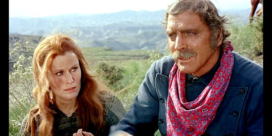 Susan Clark as Gay Erin with Burt Lancaster as Valdez, determined to slow down Tanner's men in Valdez is Coming (1971)