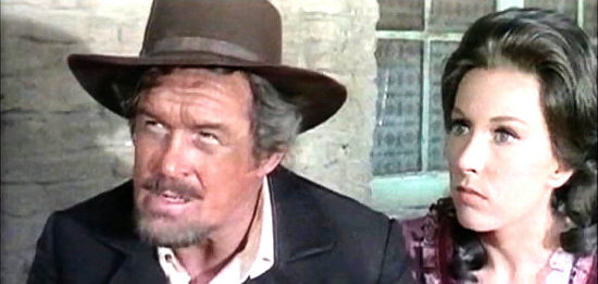 Walter Barnes as Key Jarrett and Sonja Romanoff (Sarah Ross) as Mara in Greatest Robbery in the West (1967)