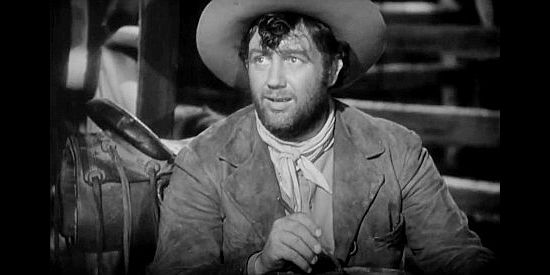 Andy Devine as Sneezer, sure of Indians and horses, but unsure how to deal with Daisy in Geronimo (1939)