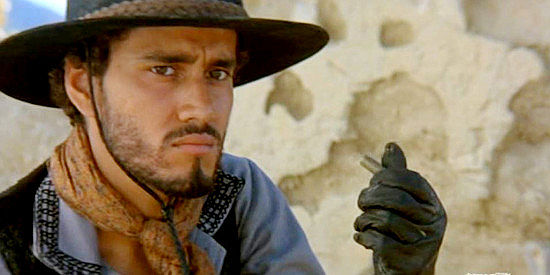 Danny De La Paz as Eduardo, the next family member Don Braulio dispatches to kill Barbarosa in Barbarosa (1982)