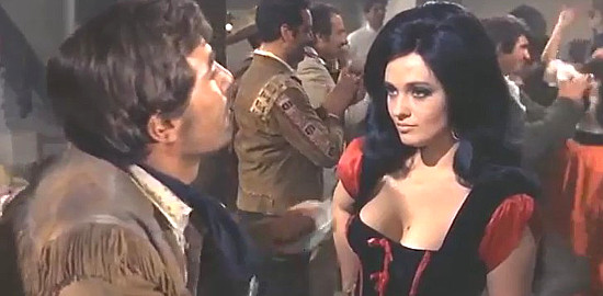 George Hilton as Kitosch with Femi Benussi as the cantina girl in Last of the Badmen (1967)