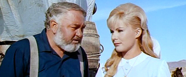 Kurt Grosskurth as the cook and Marie France as Alice Munroe in The Last Tomahawk (1965)