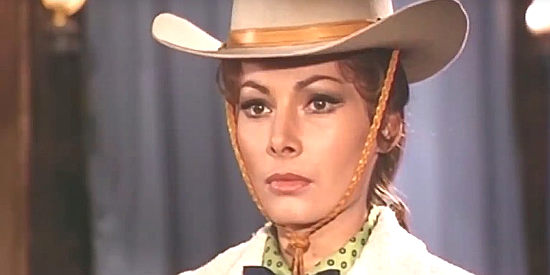 Luisa Baratto (Liz Barrett) as Maggie, girlfriend of Gary McGuire in Gunman Sent by God (1969)
