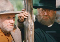 R.G. Armstrong as Reese Scobie and WIllie Nelson as Julian Shay in Red Headed Stranger (1986)