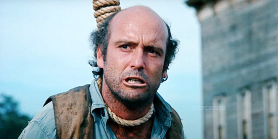 Sonny Davis as Odie Claver, one of Larn's sons, facing a hangman's noose in Red Headed Stranger (1986)