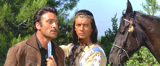Rik Battaglia as Rollins and Pierre Brice as Winnetou in Desperado Trail (1965)