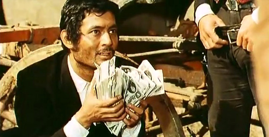 Tatsuya Nakadai as James Elfego in Today We Kill, Tomorrow We Die (1968)