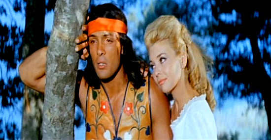 Bruno Piergentill (Dan Harrison) as Chata with Patricia Viterbo as Mabel Masters in Bullet and the Flesh (1964)