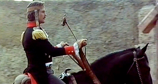 Craig Hill as Eldorado riding his horse motorcycle in Trinity in Eldorado (1972)