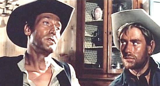 Jacques Berthier as Sheriff Jeff Randall with Luigi Giuliani (Louis McJulian) as Arizona Roy in Sheriff with th Gold (1966)