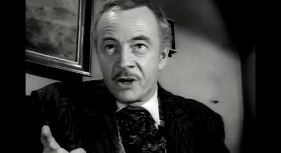 Les Tremayne as Chan Bartholomew, offering Fargo Goldie if he eliminates the Barbees and the Hawkers in Shoot Out at Big Sag (1962)