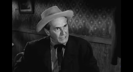 Marshall Bradford as Doc Kemper, demanding to know why the sheriff isn't coming to the rescue of residents trapped in the saloon in Terror at Black Falls (1962)