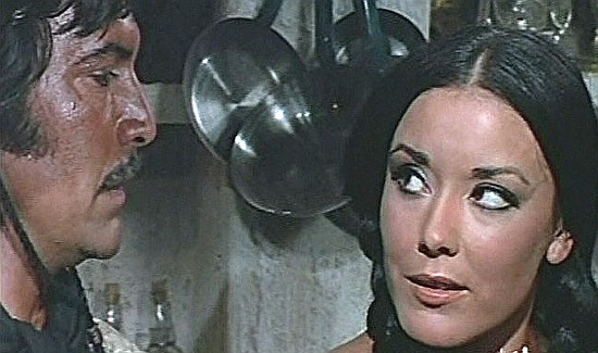 Mystery woman #2 seduces Gustavo Rojo as Guadalupano in A Bullet for Sandoval (1969)