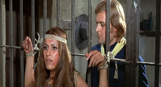 Stefania Nelli as Loana with Lt. George Wilson, her long-lost brother in Beyond the Frontiers of Hate (1972)