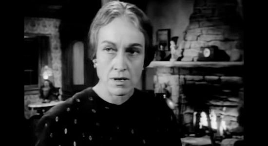 Virginia Gregg as Sarah Treadway Hawker, the woman who groomed her lovely daughter to marry the richest man in Montana