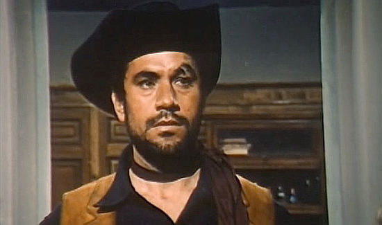 Aldo Sambrell as Slade, Morgan's henchman in Dynamite Jim (1966)