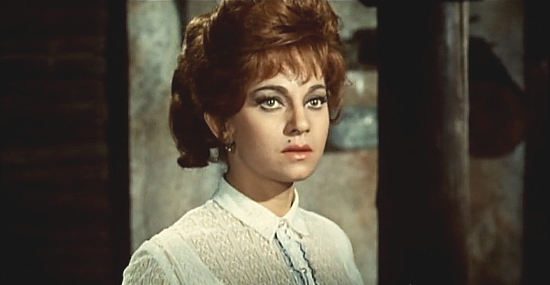 Bruella Bovo (Barbara Hudson) as Nora Danders in Colorado Charlie (1965)