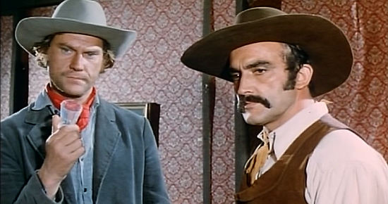 Donal O'Brien as Colin with Giulio Baraghini as Bradley in God is My Colt .45 (1972)