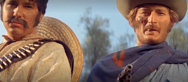 Gary Allen as The Kid and his sidekick, ready to dole out a dose of justice in The Wicked Die Slow (1968)