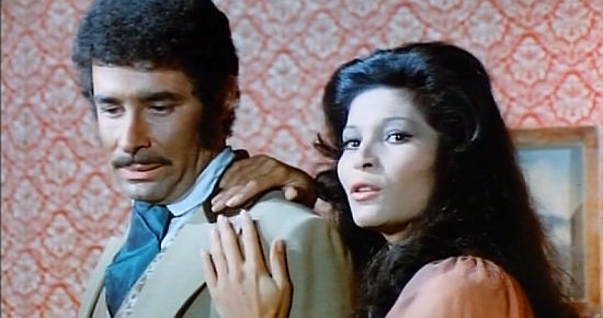 Gianfranco Clerici (Mark Davis) as Manuel with Esmeralda Barros as Paquita in God is My Colt .45 (1972