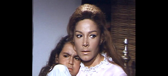 Lorella Limoncelli as Dania Jones with Cosetta Greco as her mother in Sheriff of Rock Springs (1971)