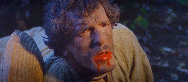 Richard Palenske as Yolanda's father, grateful to be rescued from the Psycho's men in The Wicked Die Slow (1968)