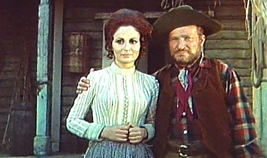Sofia Kammara as Julie with Alfredo Rizzo as Jack (Mule) Buchanan in Paid in Blood (1971) 