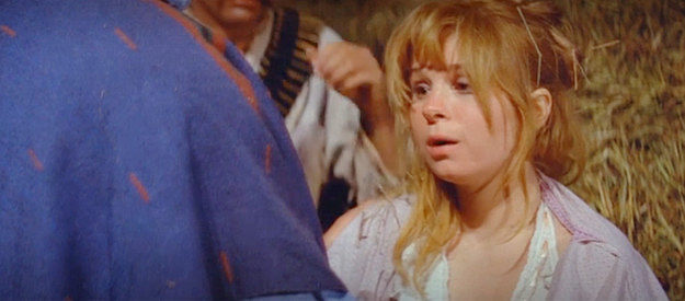 Sossanah Campbell, The Kid's girl, tells how she was raped by four Indians in The Wicked Die Slow (1968)