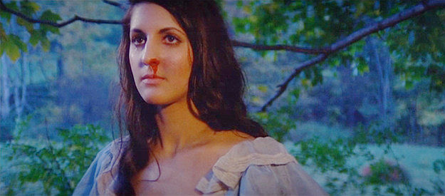 Yolanda Signorelli as Yolanda, eager to show her gratitude toward The Kid and his sidekick in The Wicked Die Slow (1968)